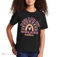 Be Kind To Your Mind Mental Health Matters Patten Rainbow Kids T-Shirt thumb 2