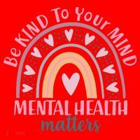 Be Kind To Your Mind Mental Health Matters Patten Rainbow Santa Hat thumb 1