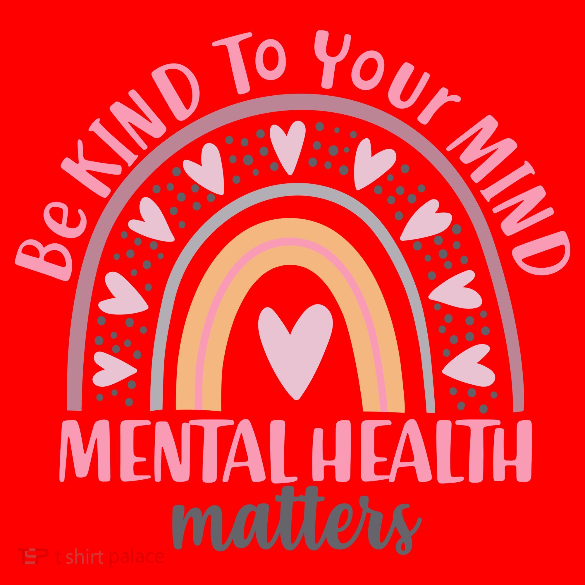 Be Kind To Your Mind Mental Health Matters Patten Rainbow Santa Hat