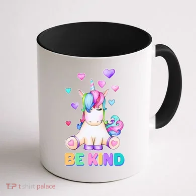 Be Kind Unicorn Coffee Mug back