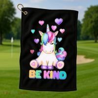Be Kind Unicorn Golf Towel thumb 1