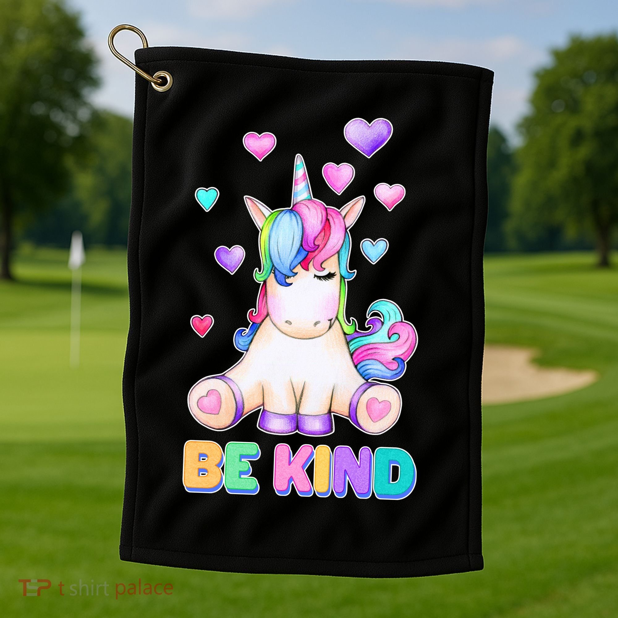Be Kind Unicorn Golf Towel
