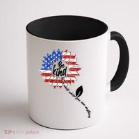 Be Kind USA American Sunflower Coffee Mug thumb 1