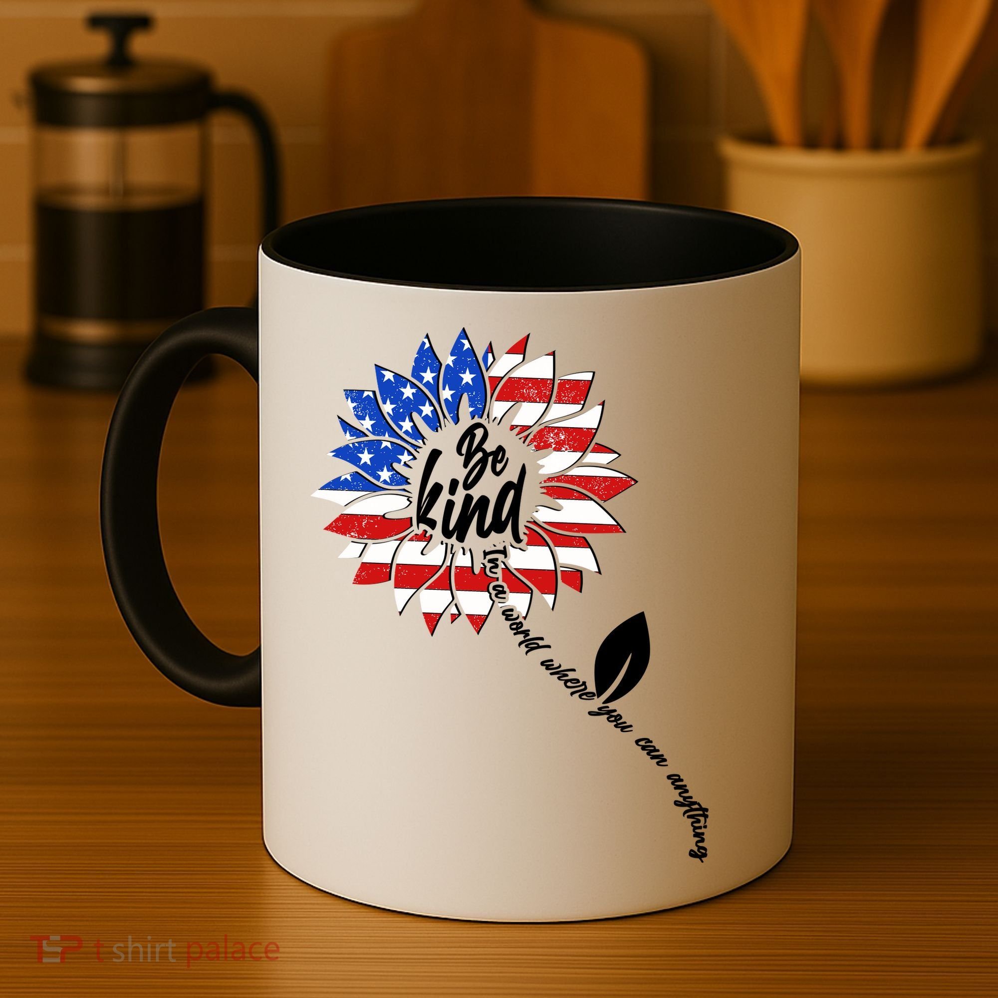 Be Kind USA American Sunflower Coffee Mug