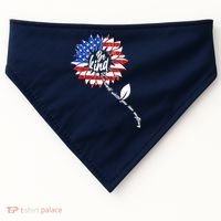 Be Kind USA American Sunflower USA-Made Doggie Bandana thumb 0