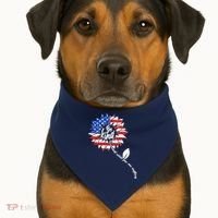 Be Kind USA American Sunflower USA-Made Doggie Bandana thumb 1