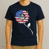 Be Kind USA American Sunflower T-Shirt thumb 3