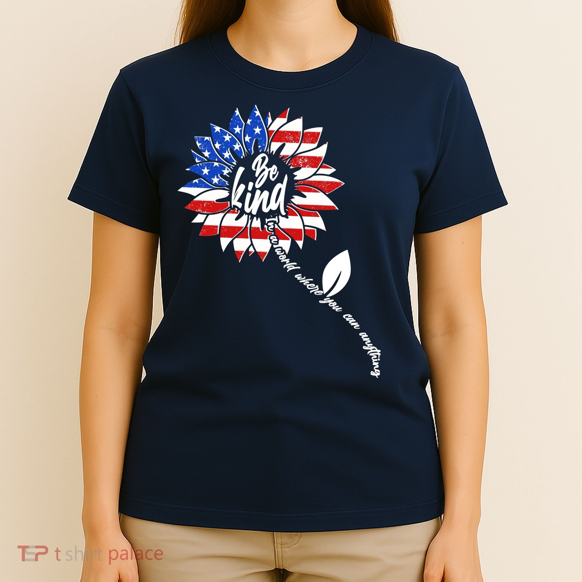 Be Kind USA American Sunflower T-Shirt