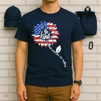 Be Kind USA American Sunflower T-Shirt thumb 6