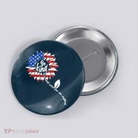 Be Kind USA American Sunflower Button thumb 0