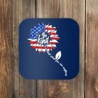 Be Kind USA American Sunflower Coaster thumb 0