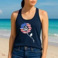Be Kind USA American Sunflower Women's Tank Top thumb 2