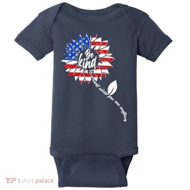 Be Kind USA American Sunflower Baby Bodysuit
