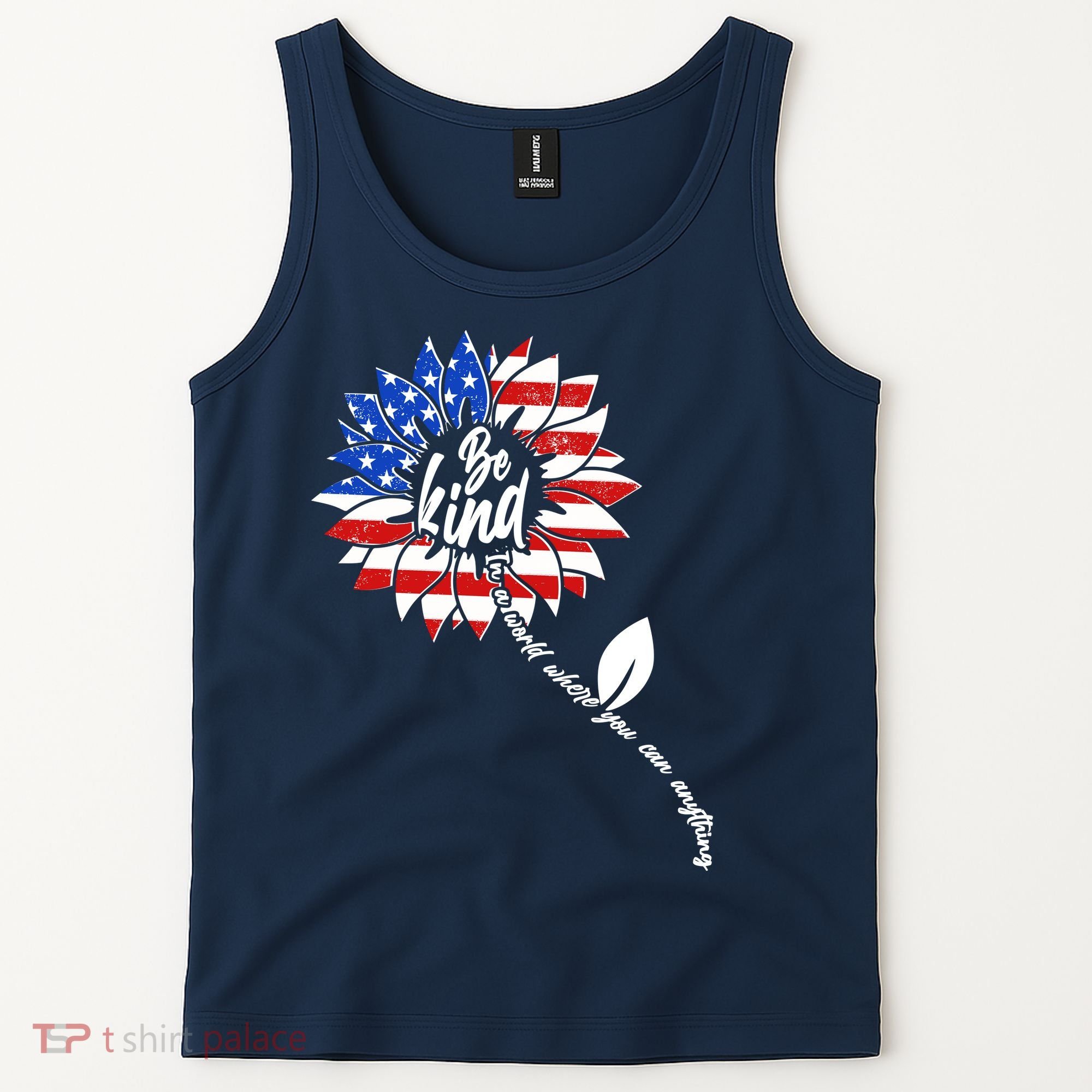 Be Kind USA American Sunflower Tank Top