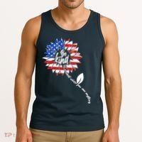 Be Kind USA American Sunflower Tank Top thumb 3