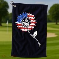 Be Kind USA American Sunflower Golf Towel thumb 1