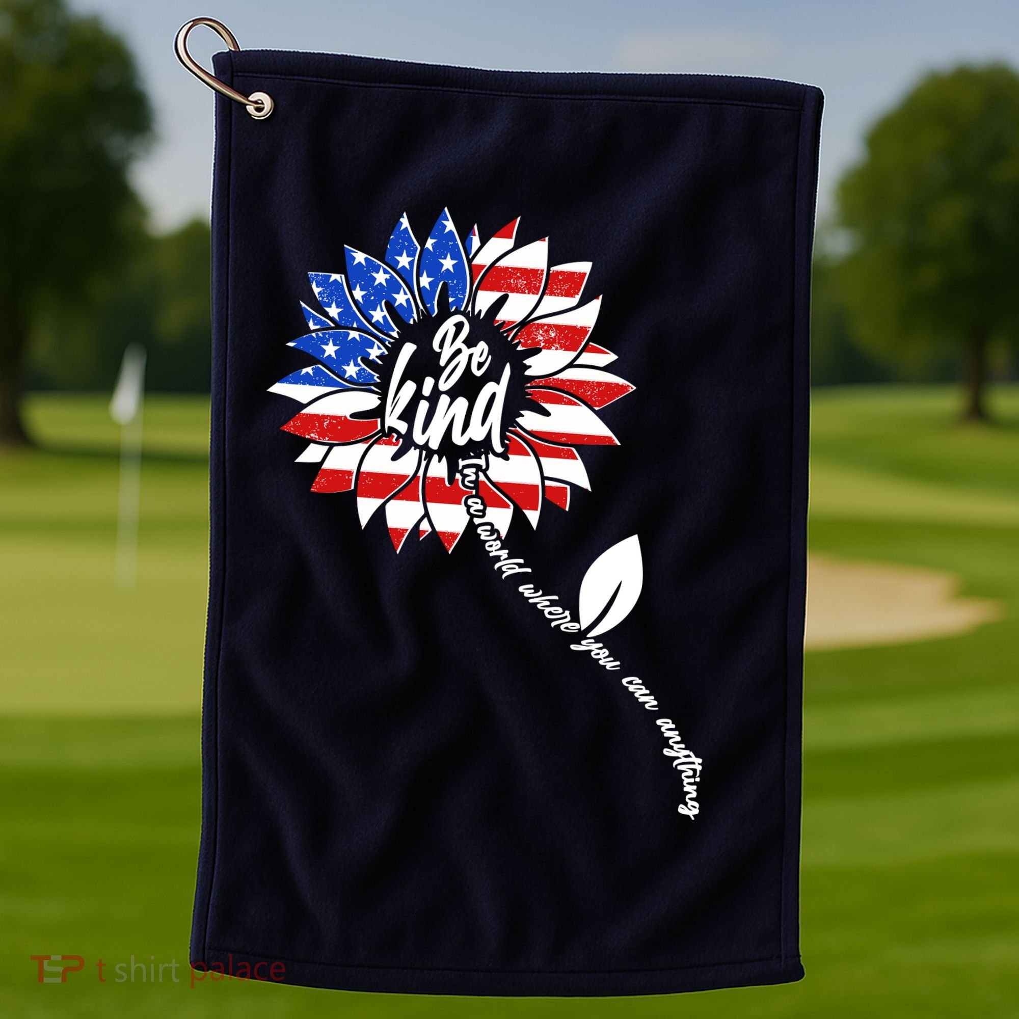 Be Kind USA American Sunflower Golf Towel