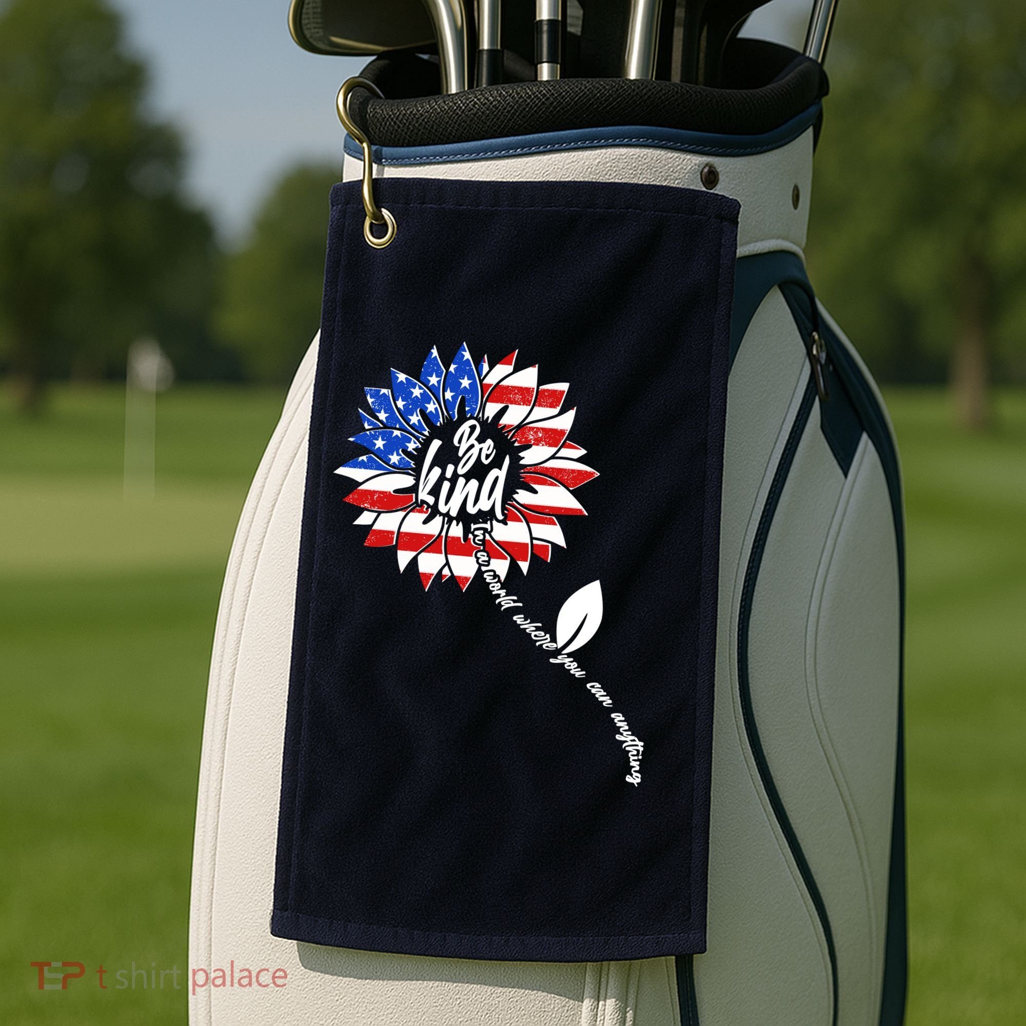 Be Kind USA American Sunflower Golf Towel