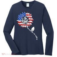 Be Kind USA American Sunflower Women's Long Sleeve Shirt thumb 0
