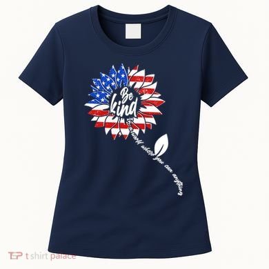 Be Kind USA American Sunflower Women's T-Shirt