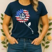 Be Kind USA American Sunflower Women's T-Shirt thumb 2