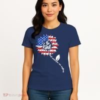 Be Kind USA American Sunflower Women's T-Shirt thumb 4