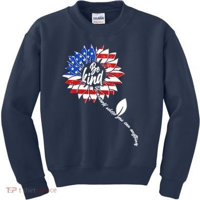 Be Kind USA American Sunflower Kids Sweatshirt