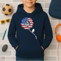 Be Kind USA American Sunflower Kids Hoodie thumb 2