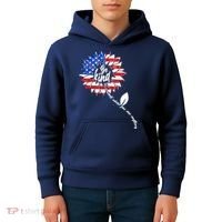 Be Kind USA American Sunflower Kids Hoodie thumb 4