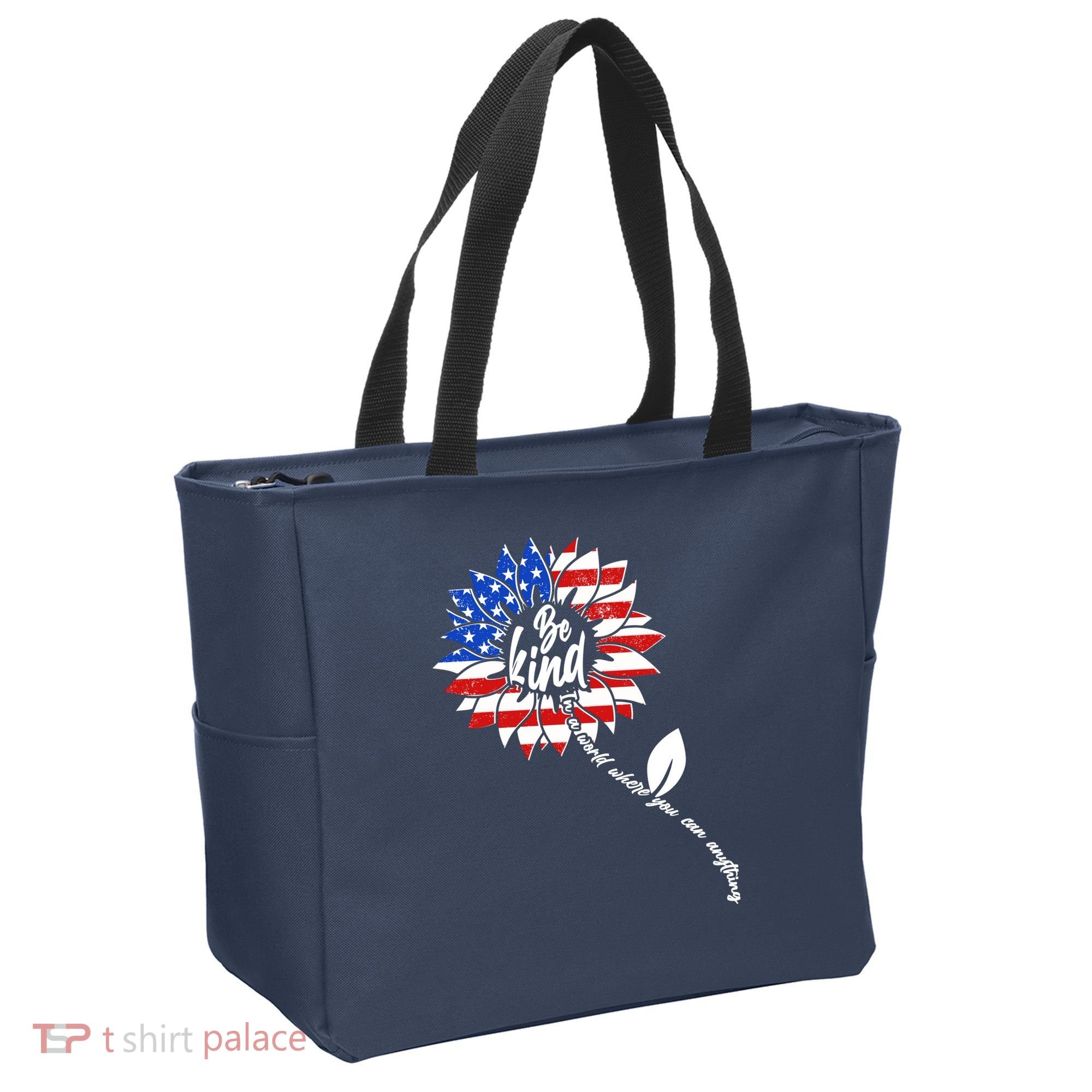 Be Kind USA American Sunflower Tote Bag
