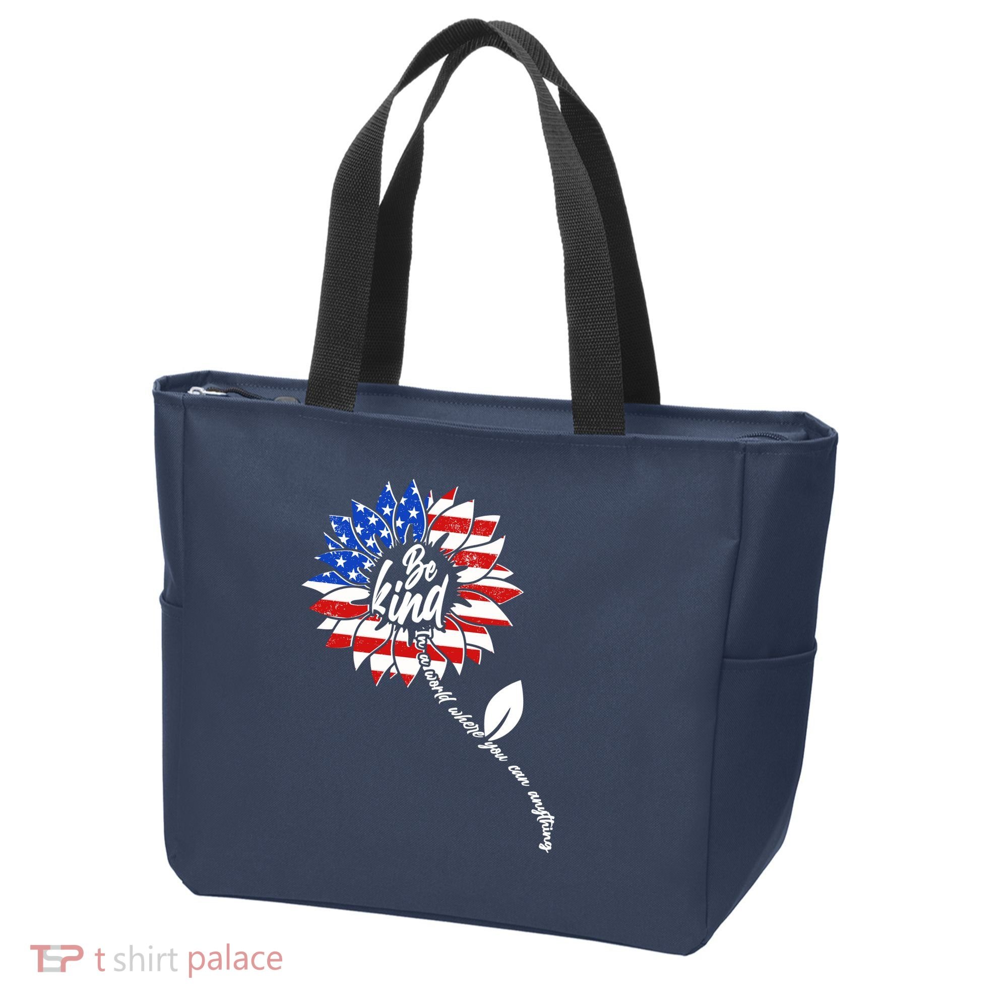 Be Kind USA American Sunflower Tote Bag