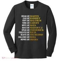 Be Like Inspiring Leaders Black History Kids Long Sleeve Shirt thumb 0
