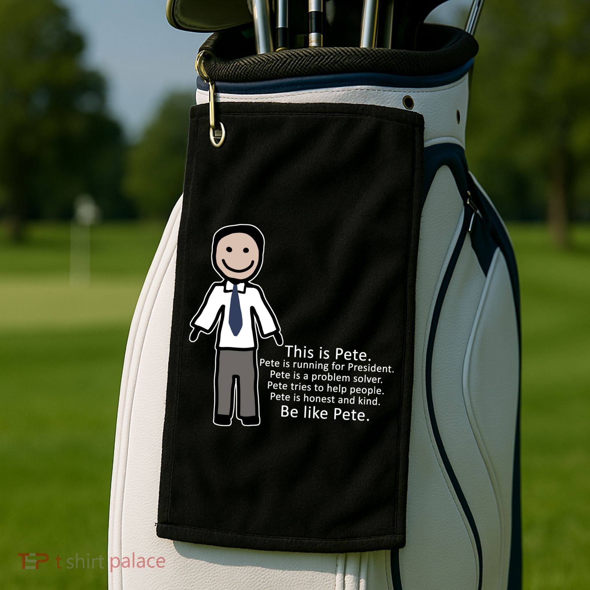 Be Like Pete Buttigieg Funny Golf Towel