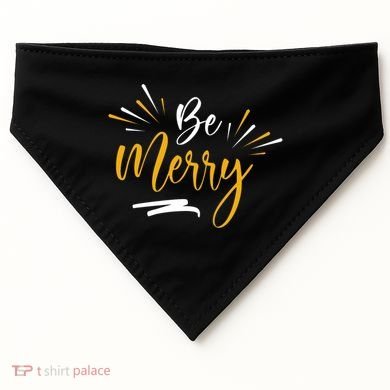 Be Merry Christmas  USA-Made Doggie Bandana