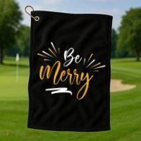 Be Merry Christmas  Golf Towel thumb 1