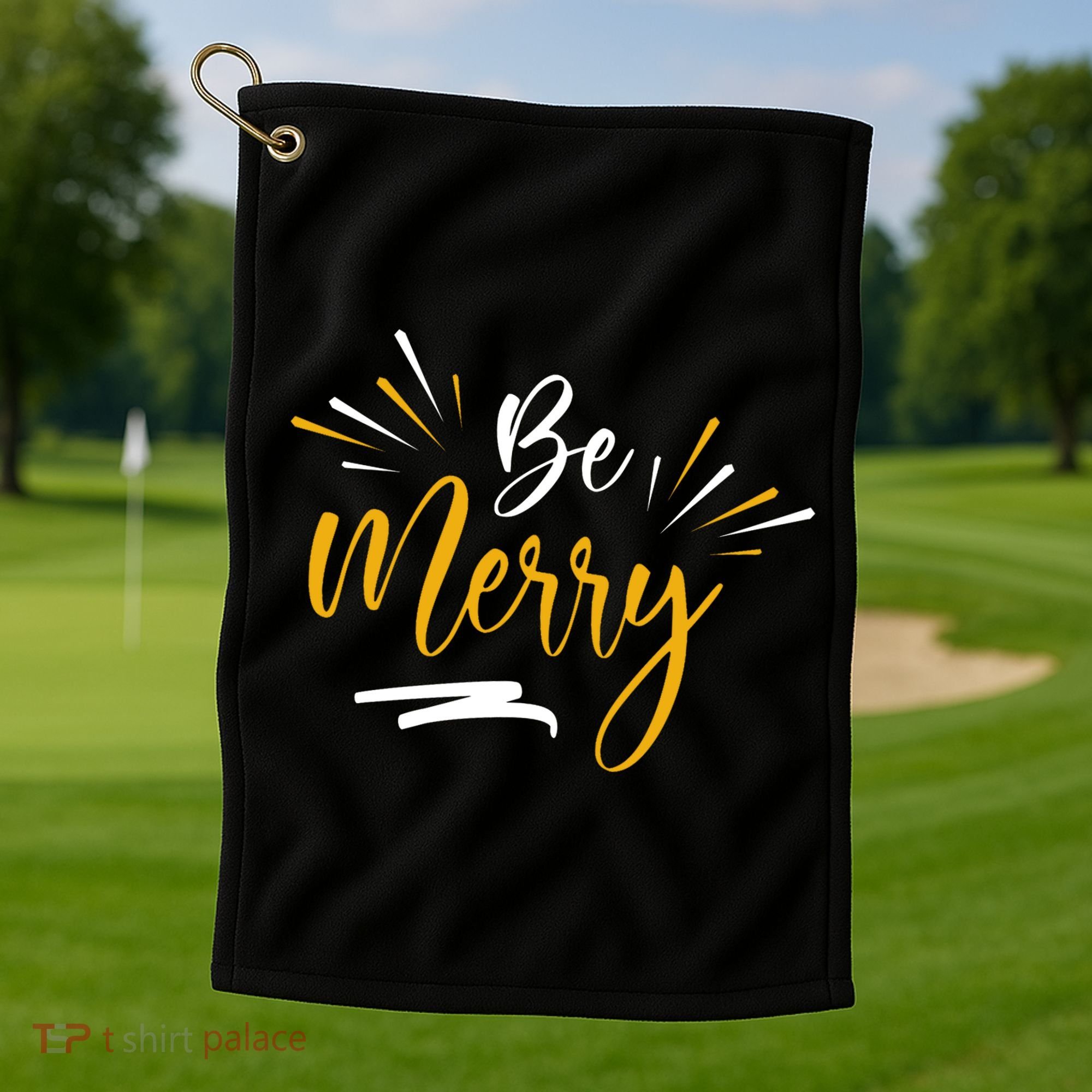 Be Merry Christmas  Golf Towel
