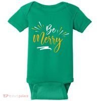 Be Merry Christmas  Baby Bodysuit thumb 0