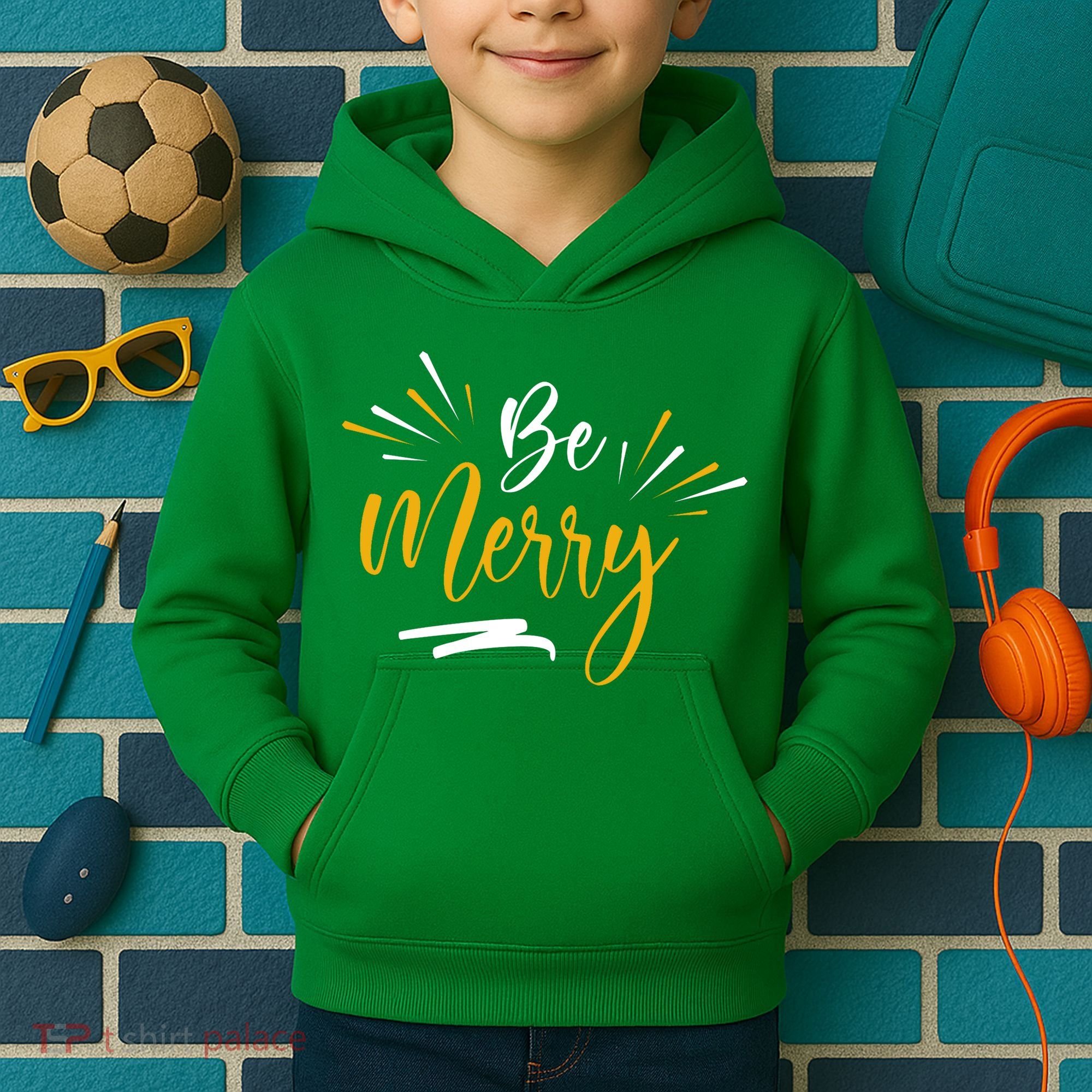Be Merry Christmas  Kids Hoodie