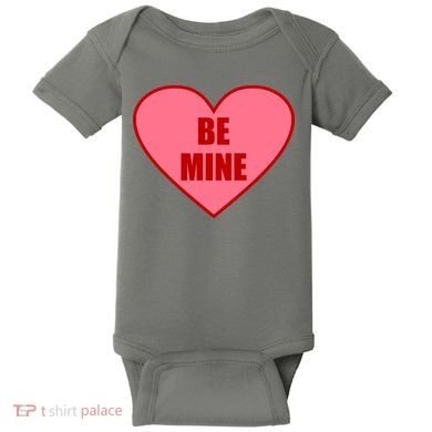 Be Mine Valentine's Day Heart Love Design Baby Bodysuit