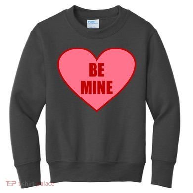 Be Mine Valentine's Day Heart Love Design Kids Sweatshirt
