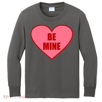 Be Mine Valentine's Day Heart Love Design Kids Long Sleeve Shirt