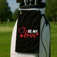 Be My Love Arrow Heart Golf Towel thumb 2