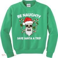 Be Naughty Save Santa A Trip Kids Sweatshirt thumb 0