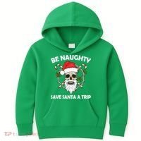 Be Naughty Save Santa A Trip Kids Hoodie thumb 0