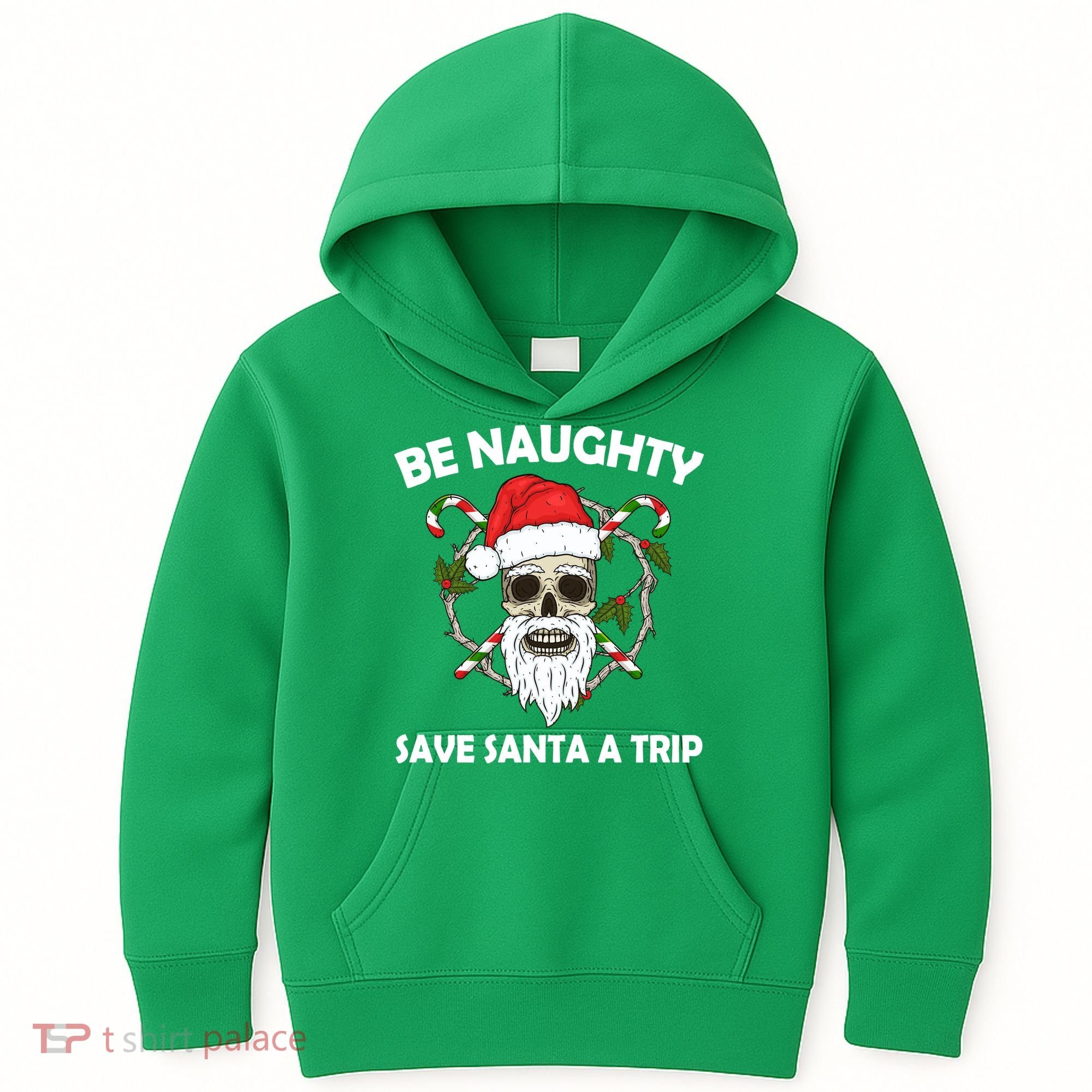 Be Naughty Save Santa A Trip Kids Hoodie