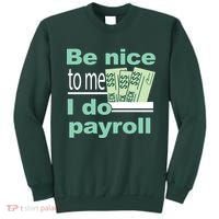 Be Nice To Me I Do Payroll Sweatshirt thumb 0