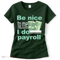 Be Nice To Me I Do Payroll Women's T-Shirt thumb 0