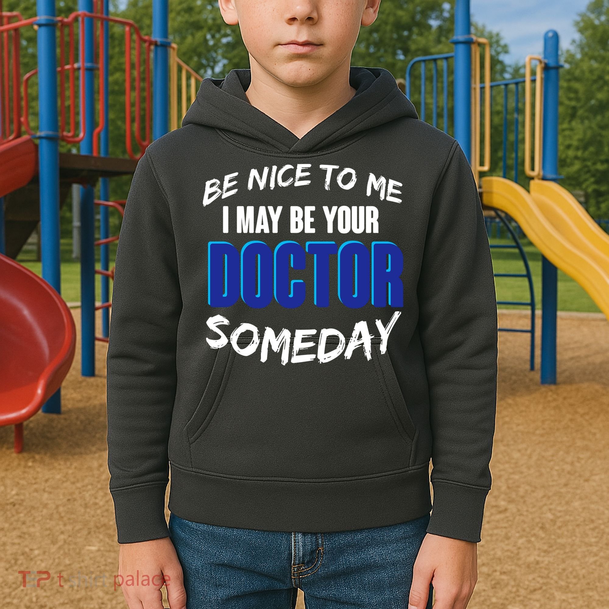 Be Nice To Me I May Be Your Doctor Someday Kids Hoodie