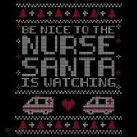 Be Nice To The Nurse Santa Is Watching Women's Hoodie thumb 2