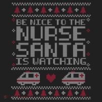 Be Nice To The Nurse Santa Is Watching Golf Towel thumb 3